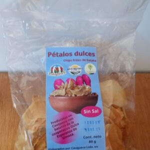 Petalos dulces de batata chips fritos x 80 gr Cauqueva - Coop. Germinar
