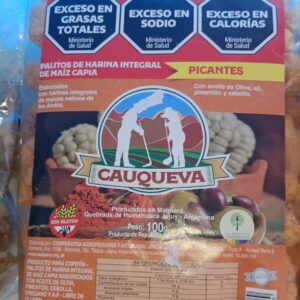Palitos maiz picantes x 100 gr Cauqueva - Coop. Germinar