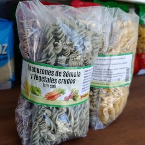 Tirabuzón de Sémola y Vegetales crudos - Coop. Germinar